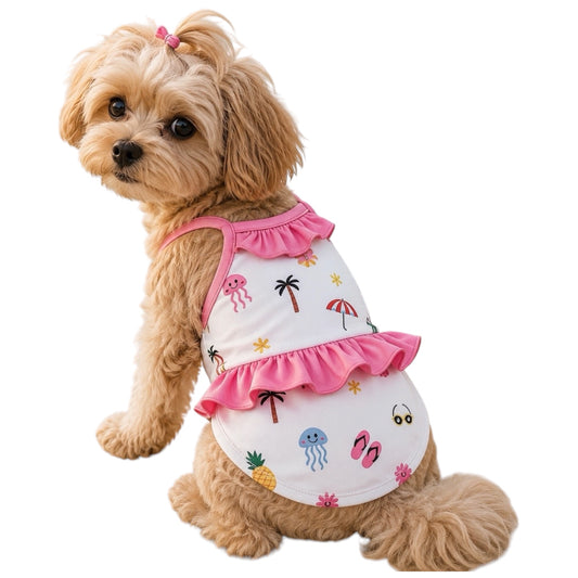 Pink Coast Ruffle Swimsuit