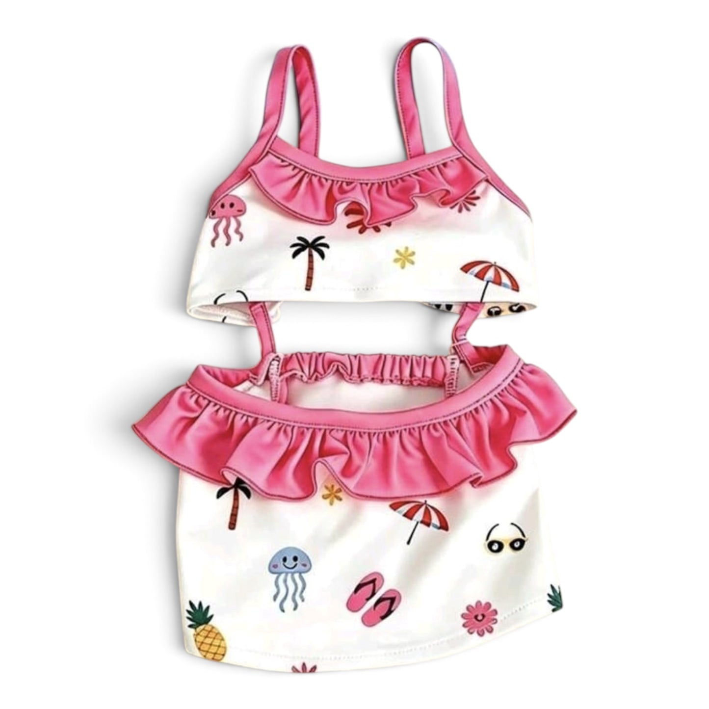 Pink Coast Ruffle Swimsuit